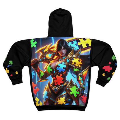 Autism Warrior Princess Unisex Zip Hoodie