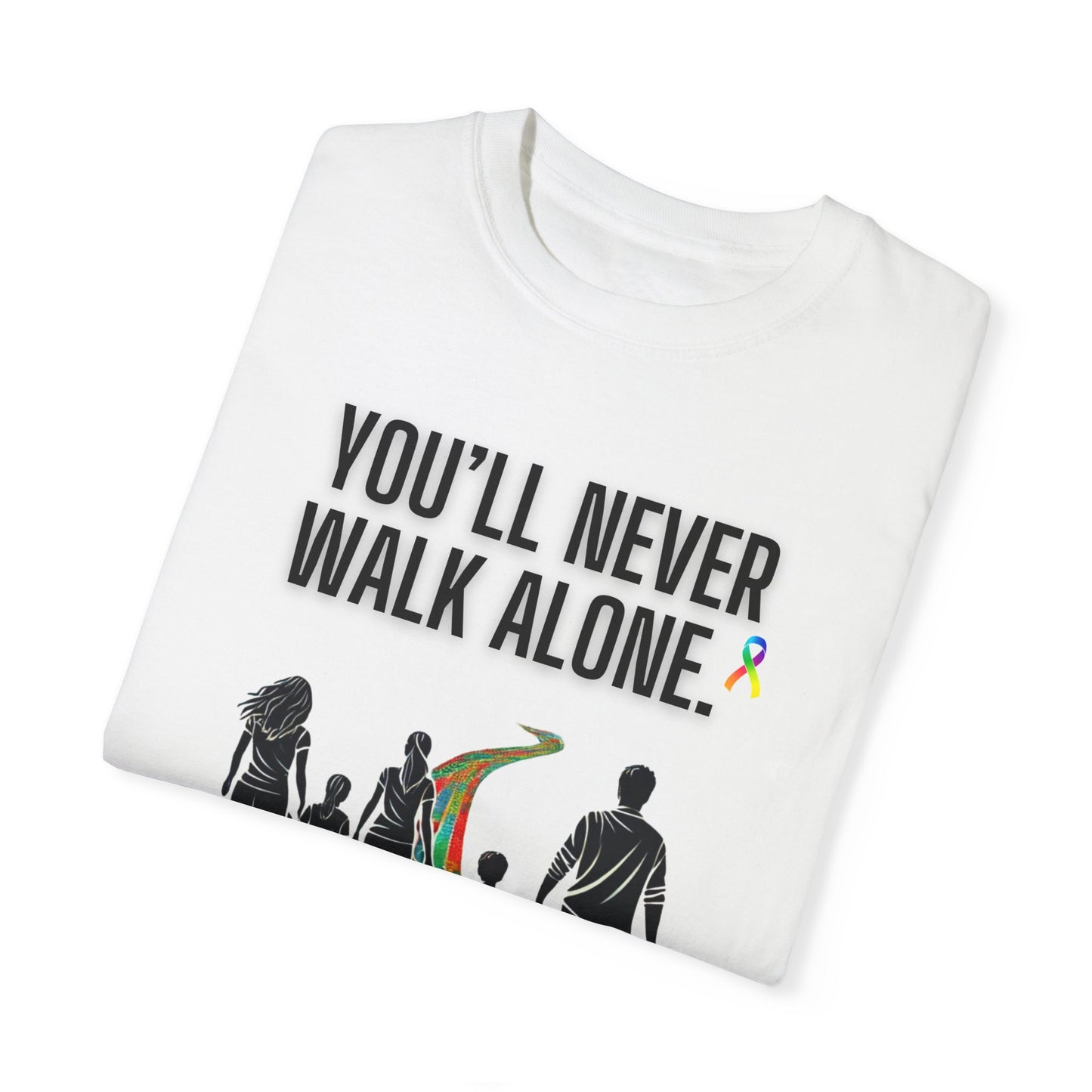 Autism awareness-T-shirt- You'll never walk alone.