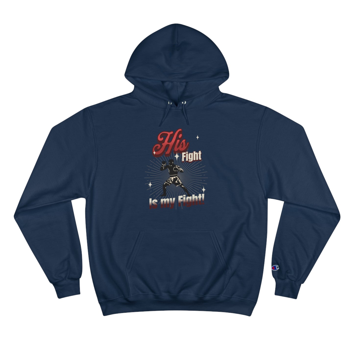 Athletic Champion Hoodie-  Autism Awareness - His Fight, is my Fight.