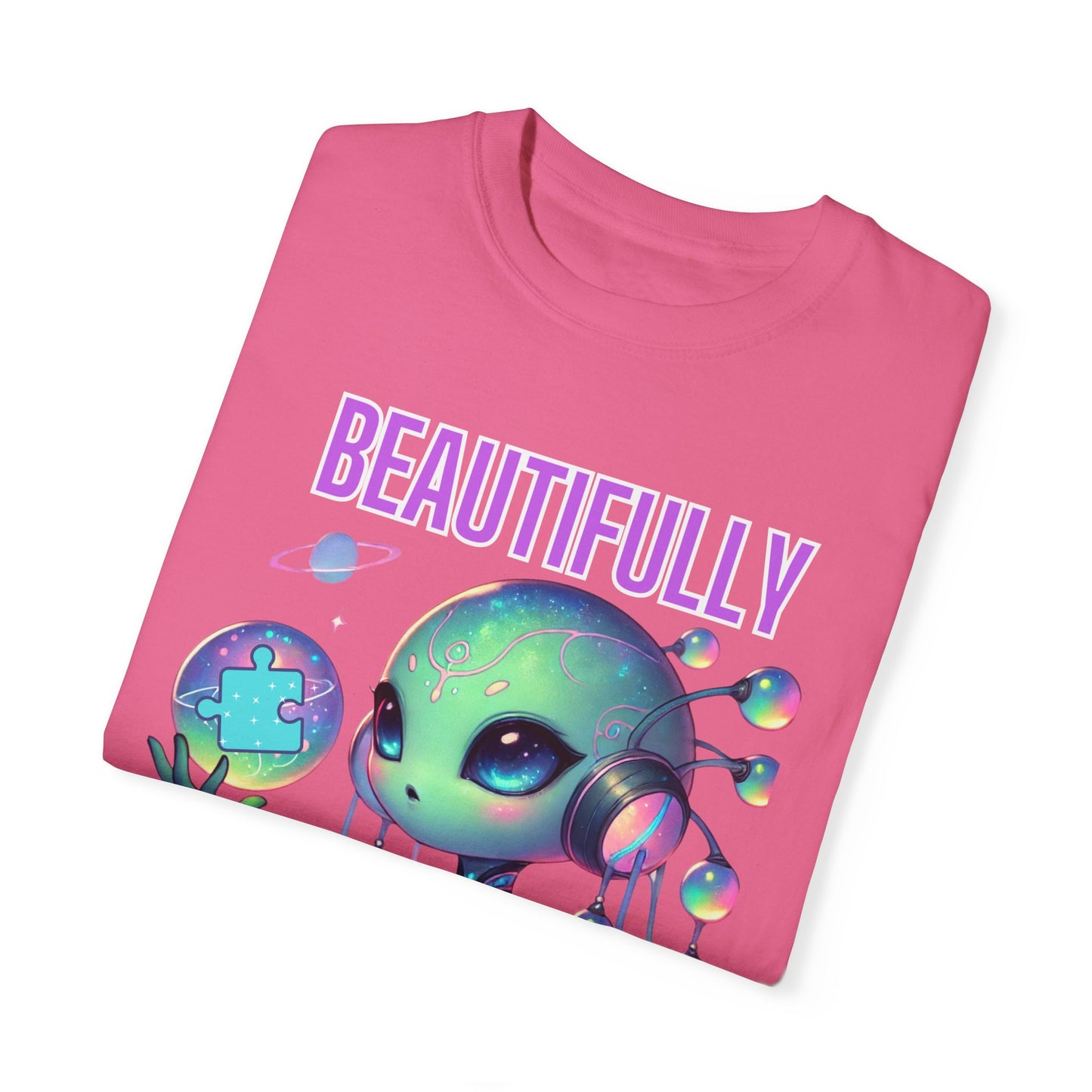 Cute Alien T-Shirt -Beautifully Different- Autism Awareness