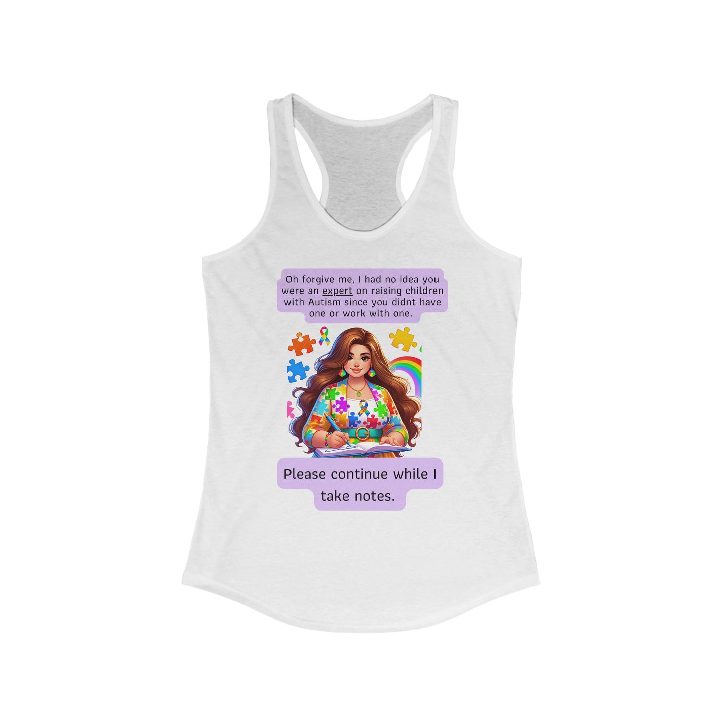 Autism Expert- Women's Ideal Racerback Tank