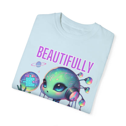 Cute Alien T-Shirt -Beautifully Different- Autism Awareness