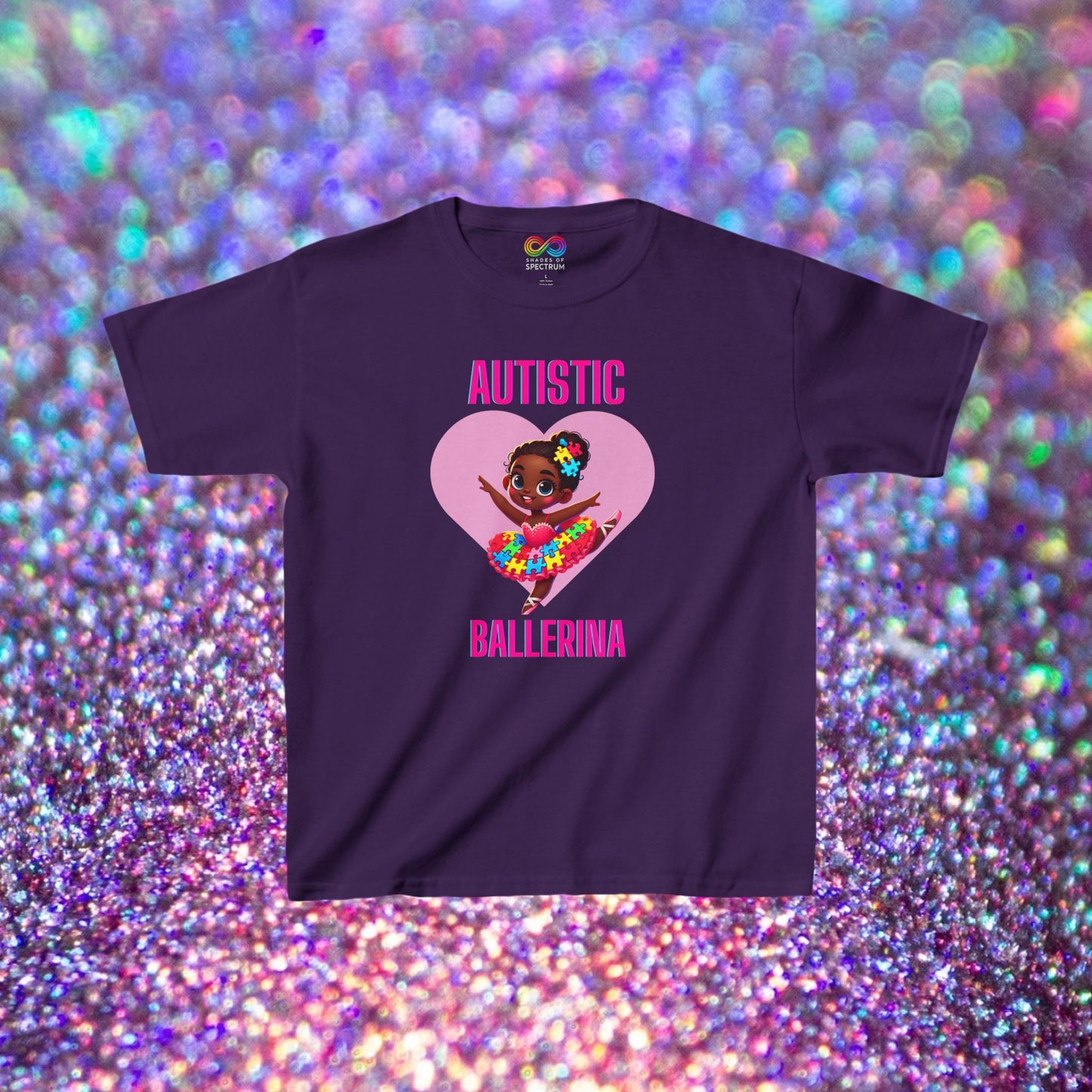 Kids Tee - Autism Awareness Ballerina Design