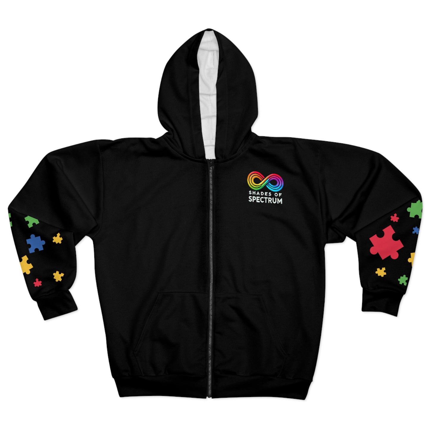 Autism Warrior Princess Unisex Zip Hoodie