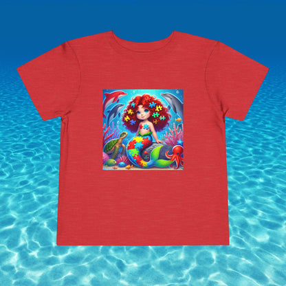 Toddler Short Sleeve Tee- Mermaid- Autism Awareness