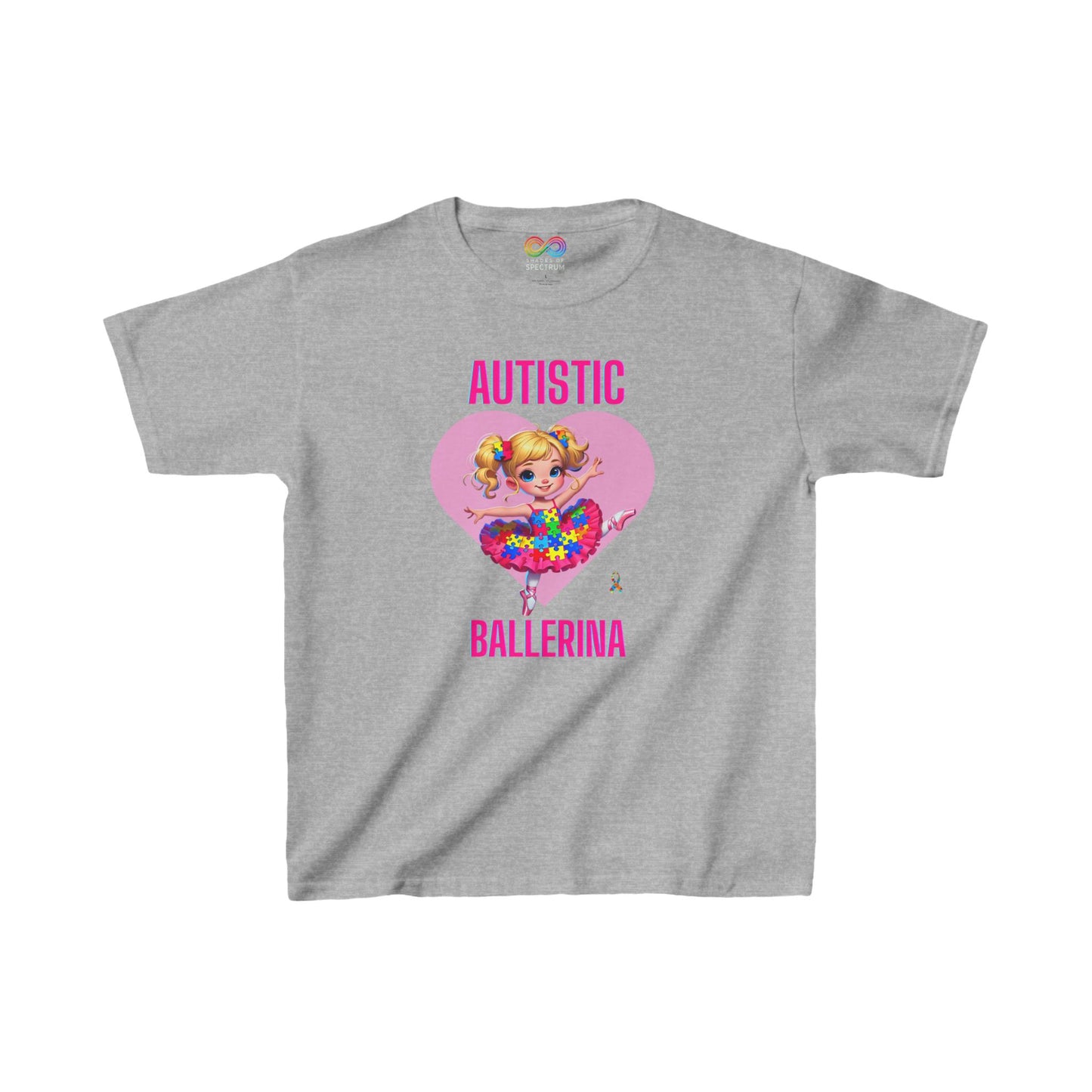 Kids Tee - Autism Awareness Ballerina Design