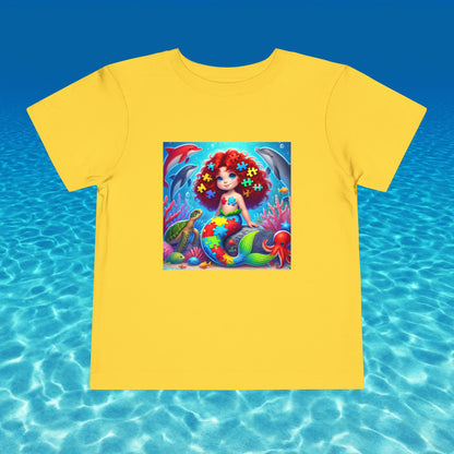 Toddler Short Sleeve Tee- Mermaid- Autism Awareness